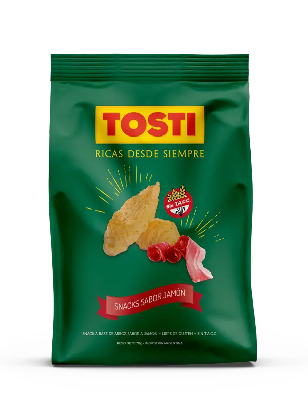 Snack de Arroz Tosti Jamón x70g
