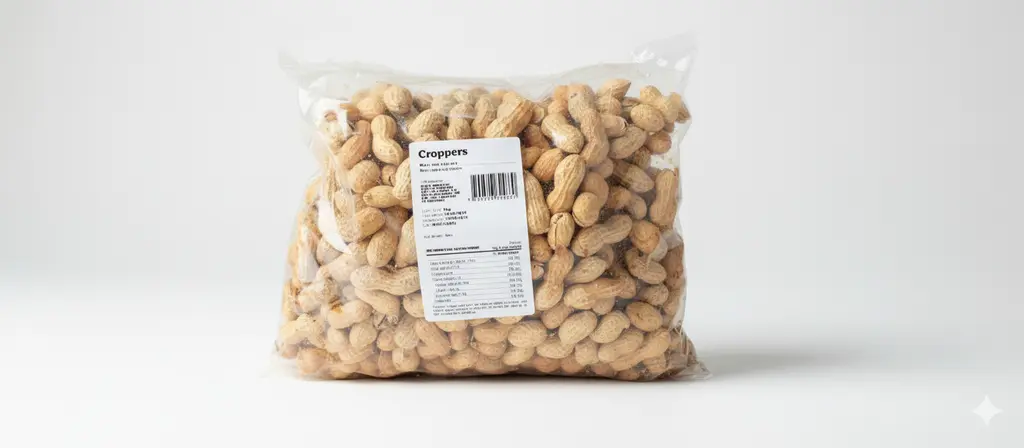 [100374] Mani Tostado Con Cáscara Croppers x1000g