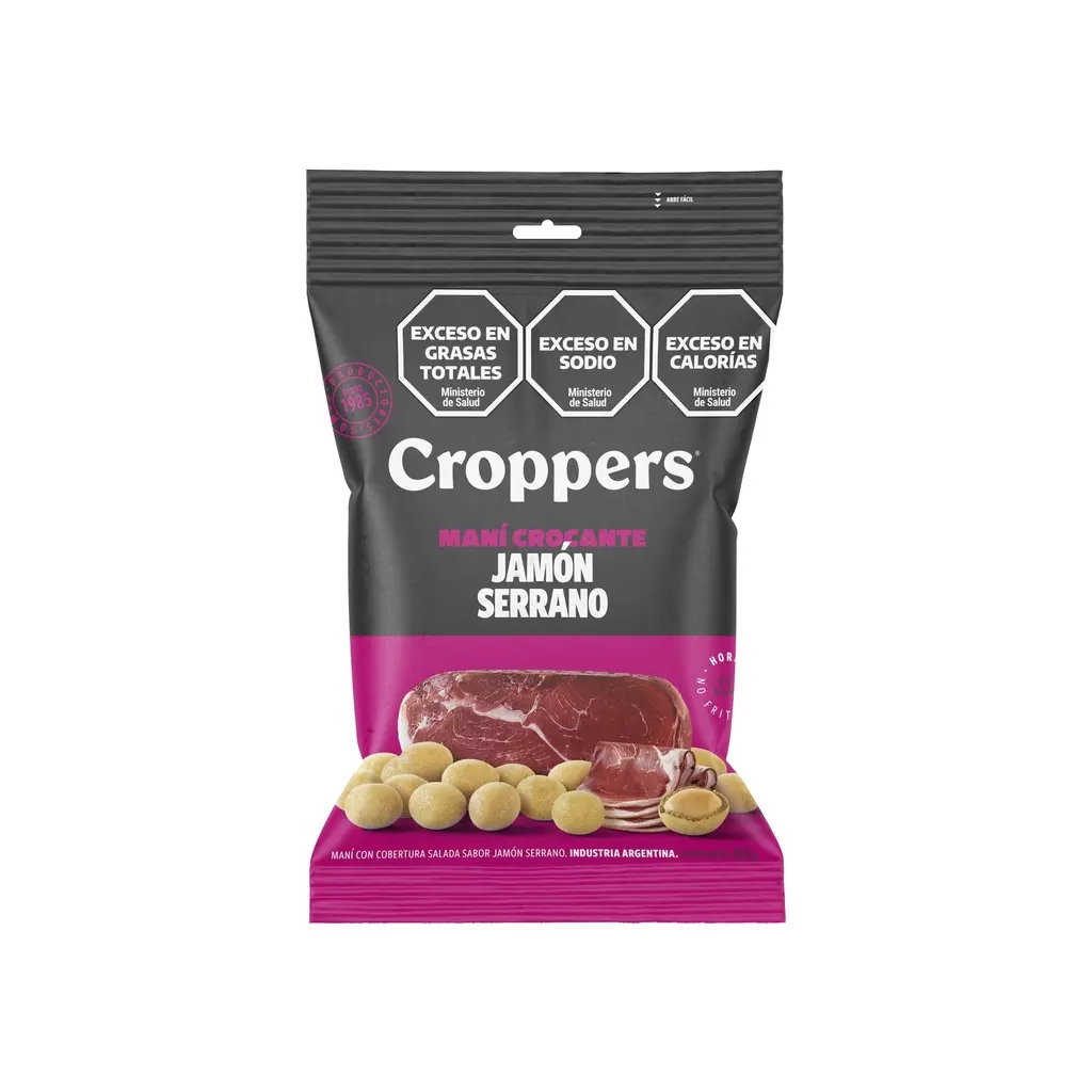 Maní Crocante Sabor Jamón Serrano Croppers x85g