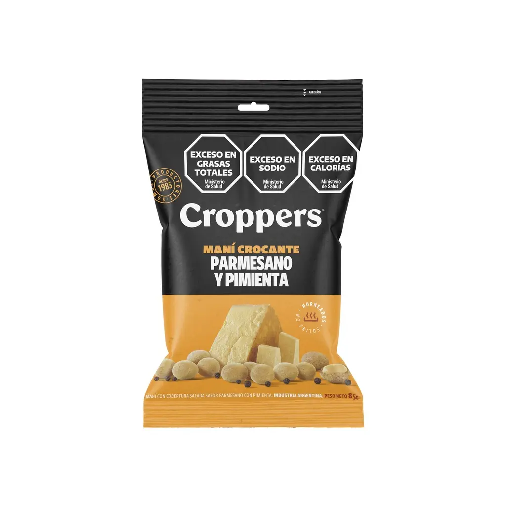 Maní Crocante Sabor Parmesano Croppers x85g