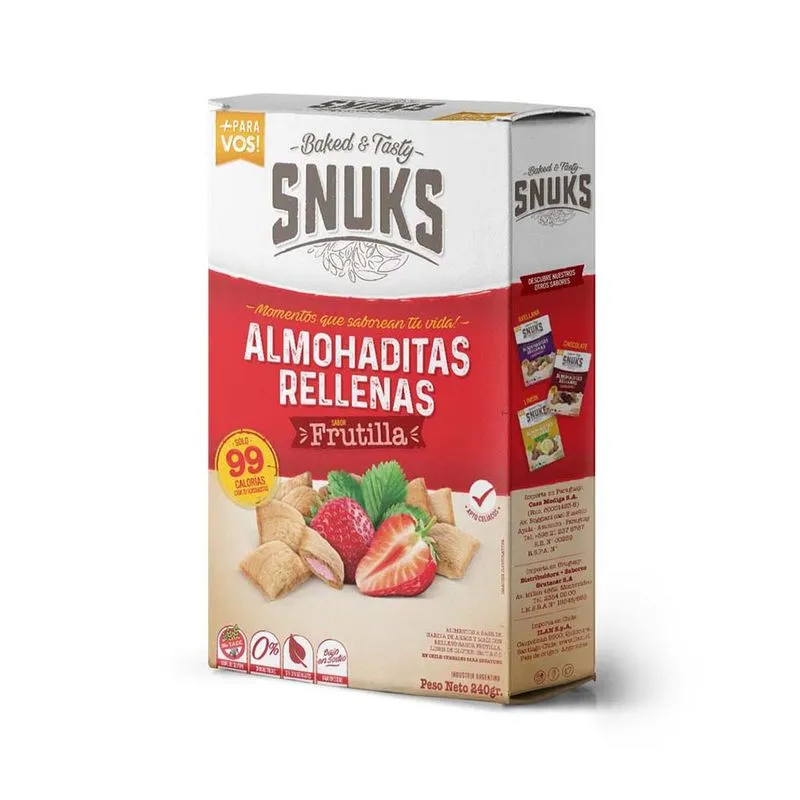 Almohaditas Snuks Rellenas de Frutilla x240g