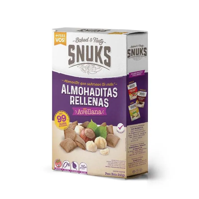 Almohaditas Snuks Rellenas de Avellana x240g