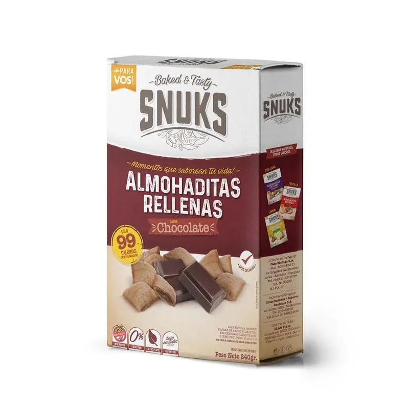 [100430] Almohaditas Snuks Rellenas de Chocolate x240g