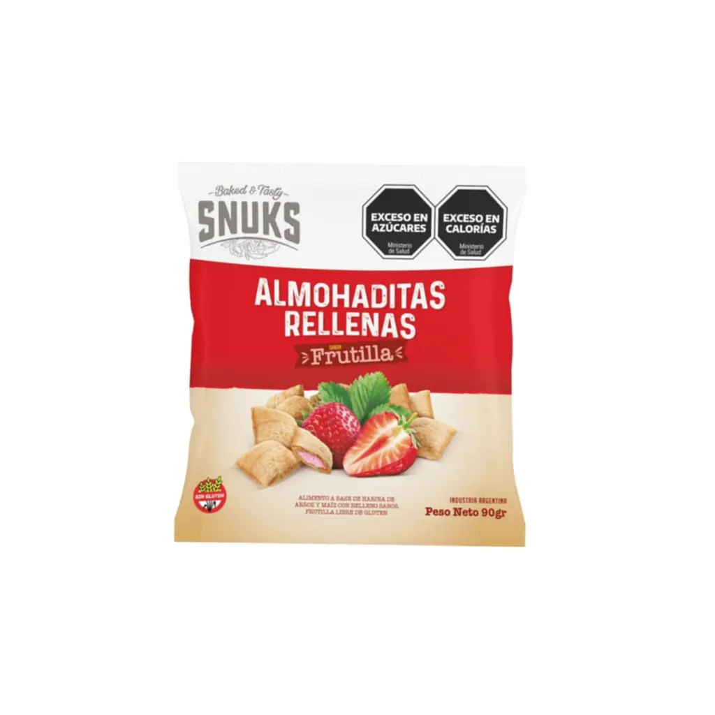 Almohaditas Snuks Rellenas de Frutilla x90g