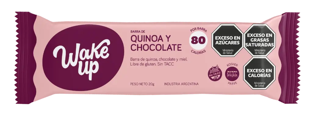 Barra Wake Up Chocolate Negro x20g