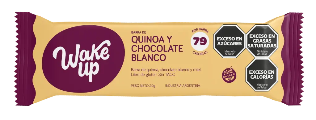 Barra Wake Up Chocolate Blanco x20g