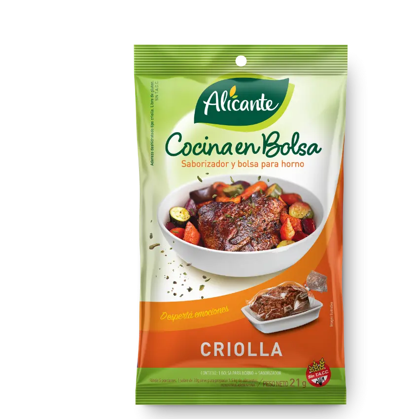 Cocina en Bolsa Alicante Criolla x21g
