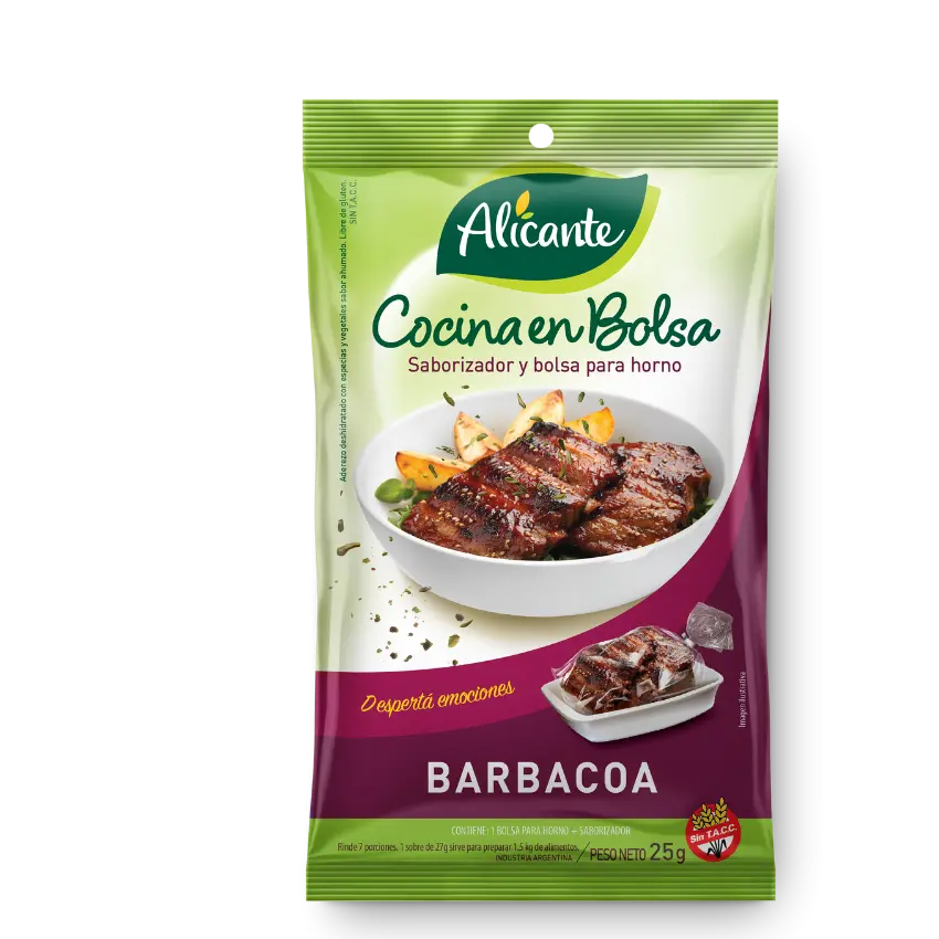[100475] Cocina en Bolsa Alicante Barbacoa x27g