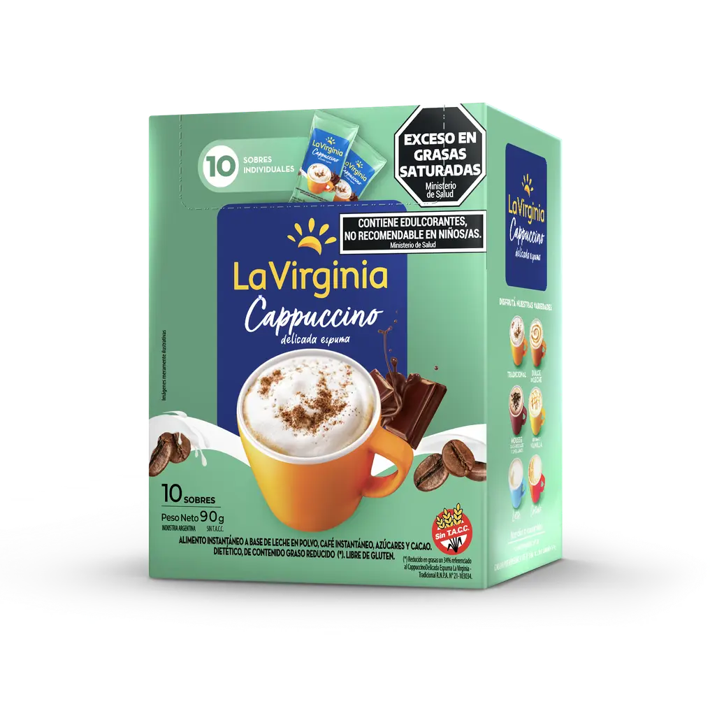 [100316] Cappuccino Light En Sobre La Virginia 10x9g