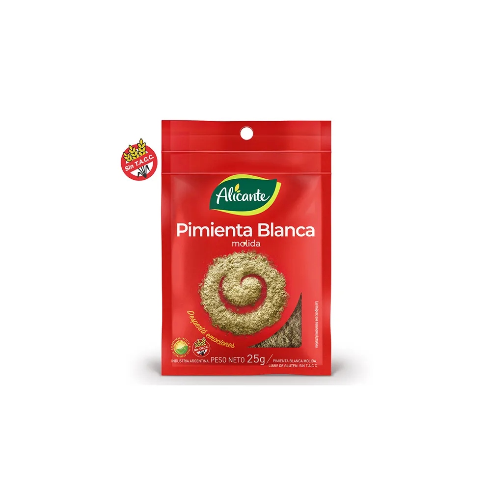 Pimienta Blanca Molida Alicante sin Tacc x25g