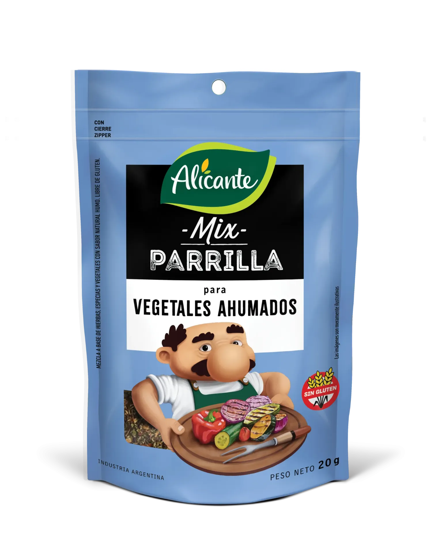 Mix Parrilla Alicante Vegetales Ahumados x20g