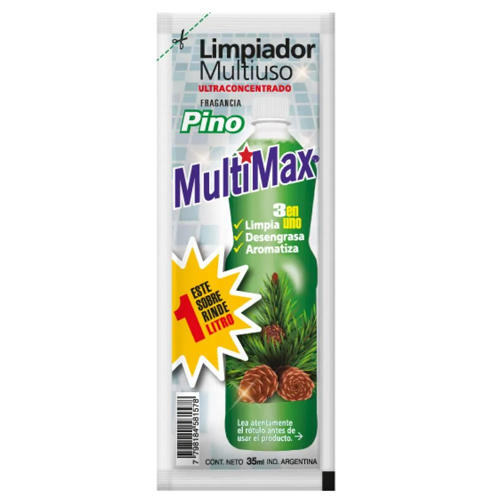 [100509] Limpiador Multiuso Multimax Pino Rinde 1 L x35ml