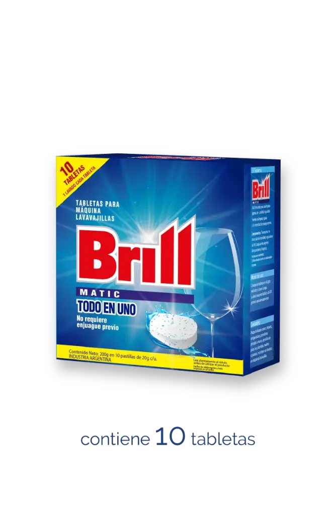 [100506] Brill Matic para Maquinas Lavavajillas en tableta x10u 200g