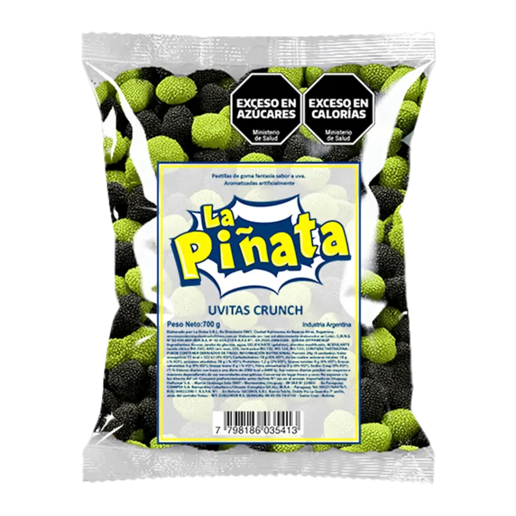 [100516] Goma La Piñata Uvitas Crunch x700g