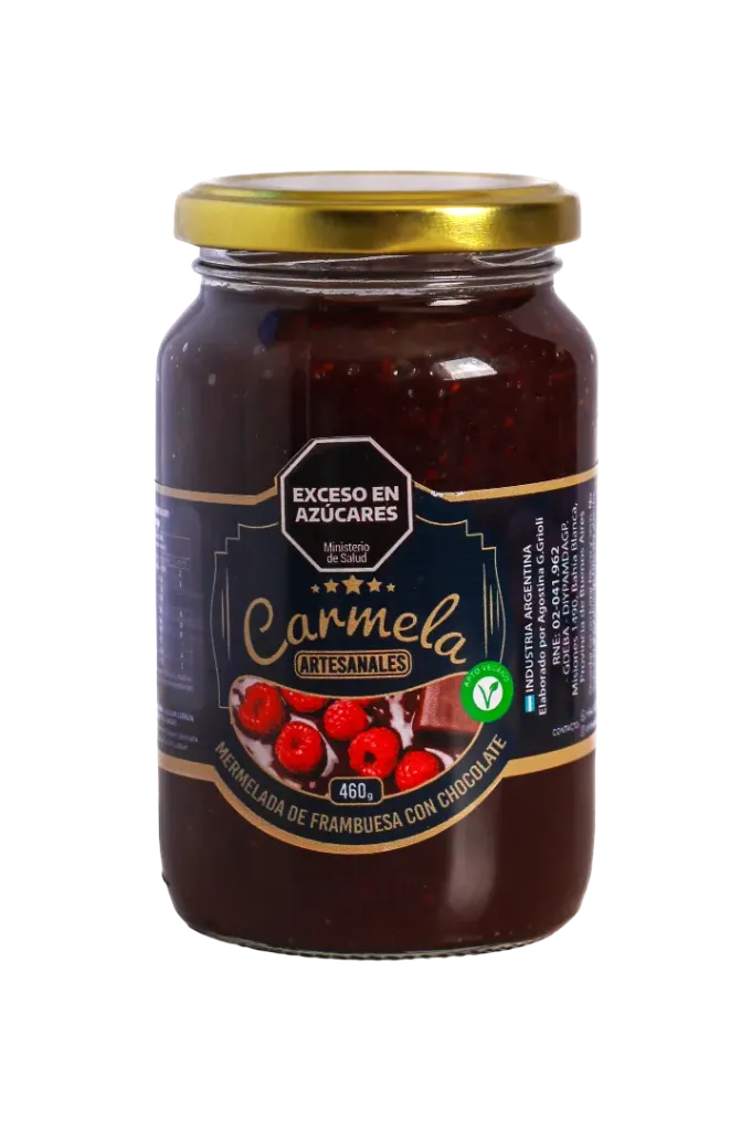 [110002] Mermelada de Frambuesa con Chocolate Amargo Carmela x460g
