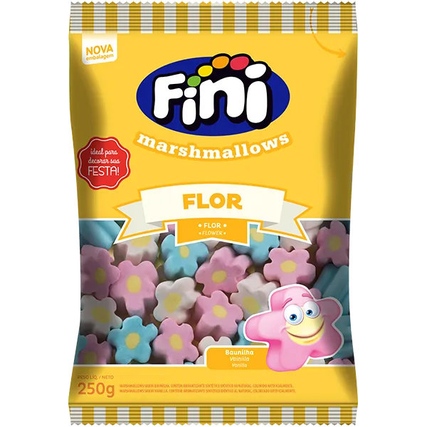 [100553] Marshmallows Fini Flor Sabor Vainilla x250g