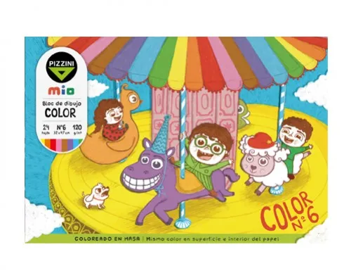 [100607] Block de Hojas Pizzini Color x120g 22x32cm x24h