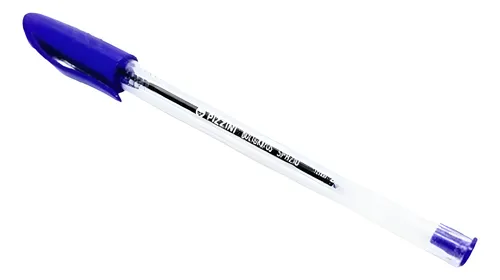 Bolígrafos Azules Pizzini Cuerpo Cristal