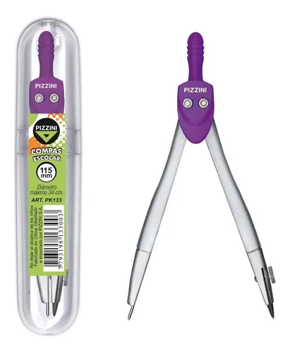 [100568] Compás Escolar Metalico Pizzini x115mm