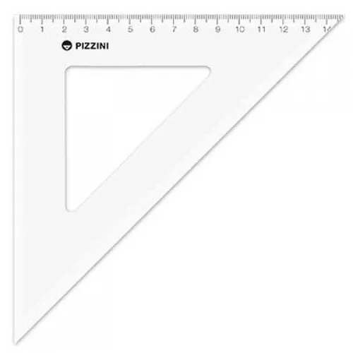 [100571] Escuadra Escolar Pizzini 20cm x45º