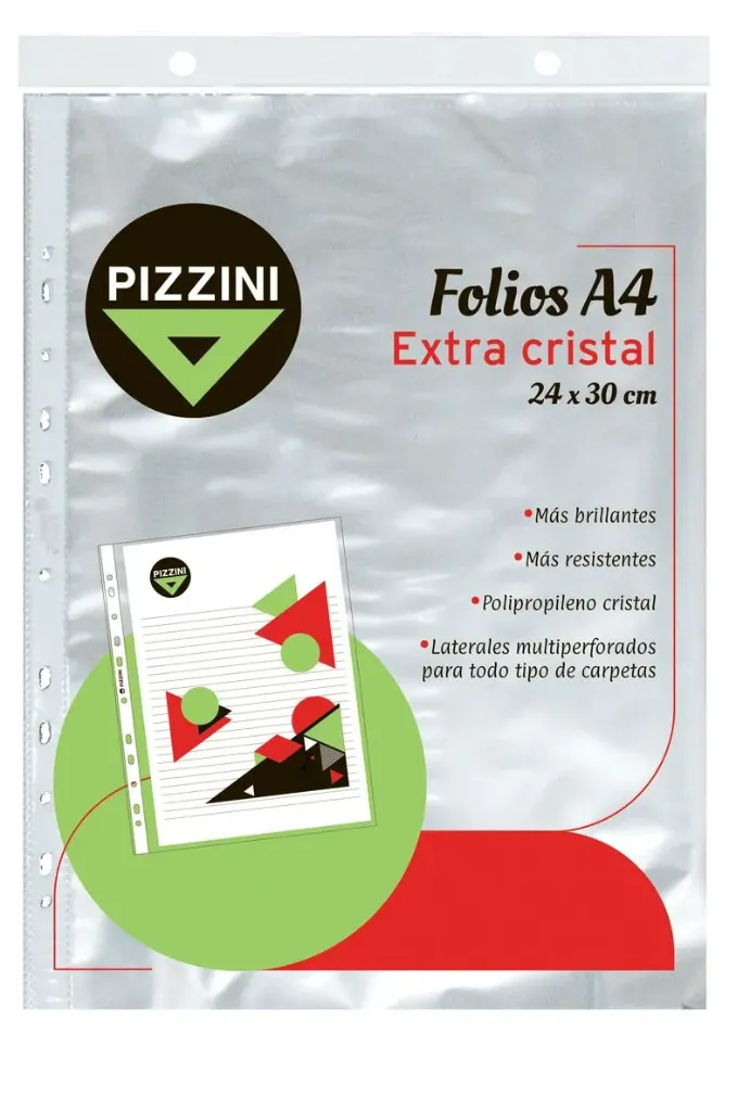 [100573] Folios A4 Pizzini 50 Micrones x10u