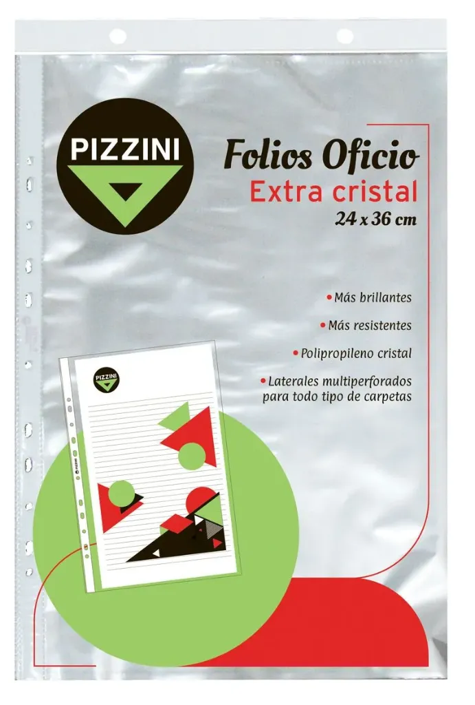 [100574] Folios Oficio Pizzini 50 Micrones x10u