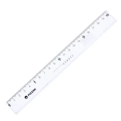 [100612] Regla Escolar Pizzini x20cm Cristal