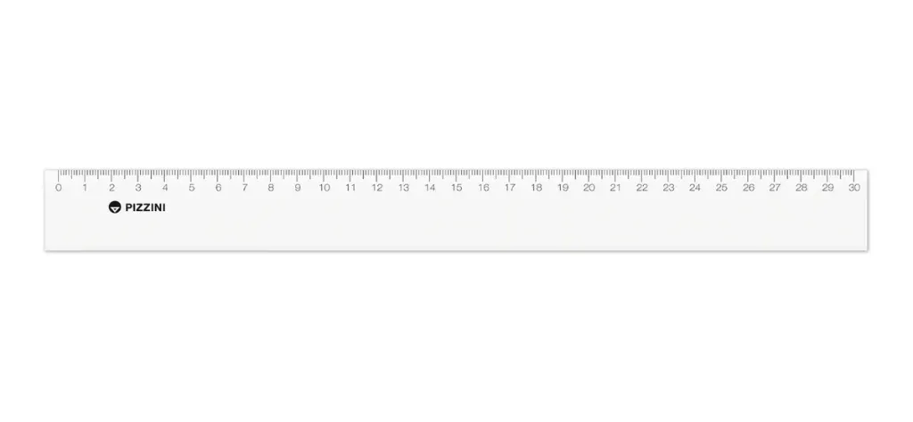 Regla Escolar Pizzini x30cm Cristal (x25)