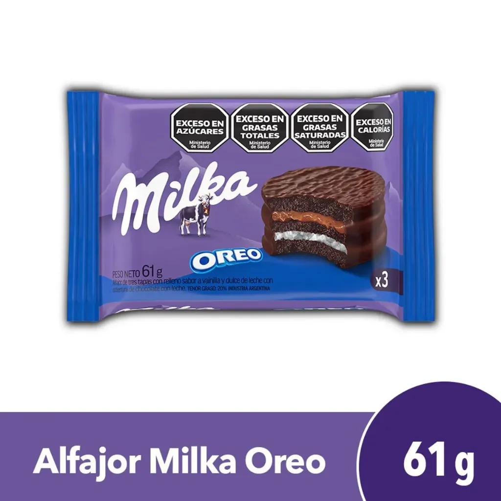 [100647] Alfajor Triple Milka Oreo Dulce de Leche x61g