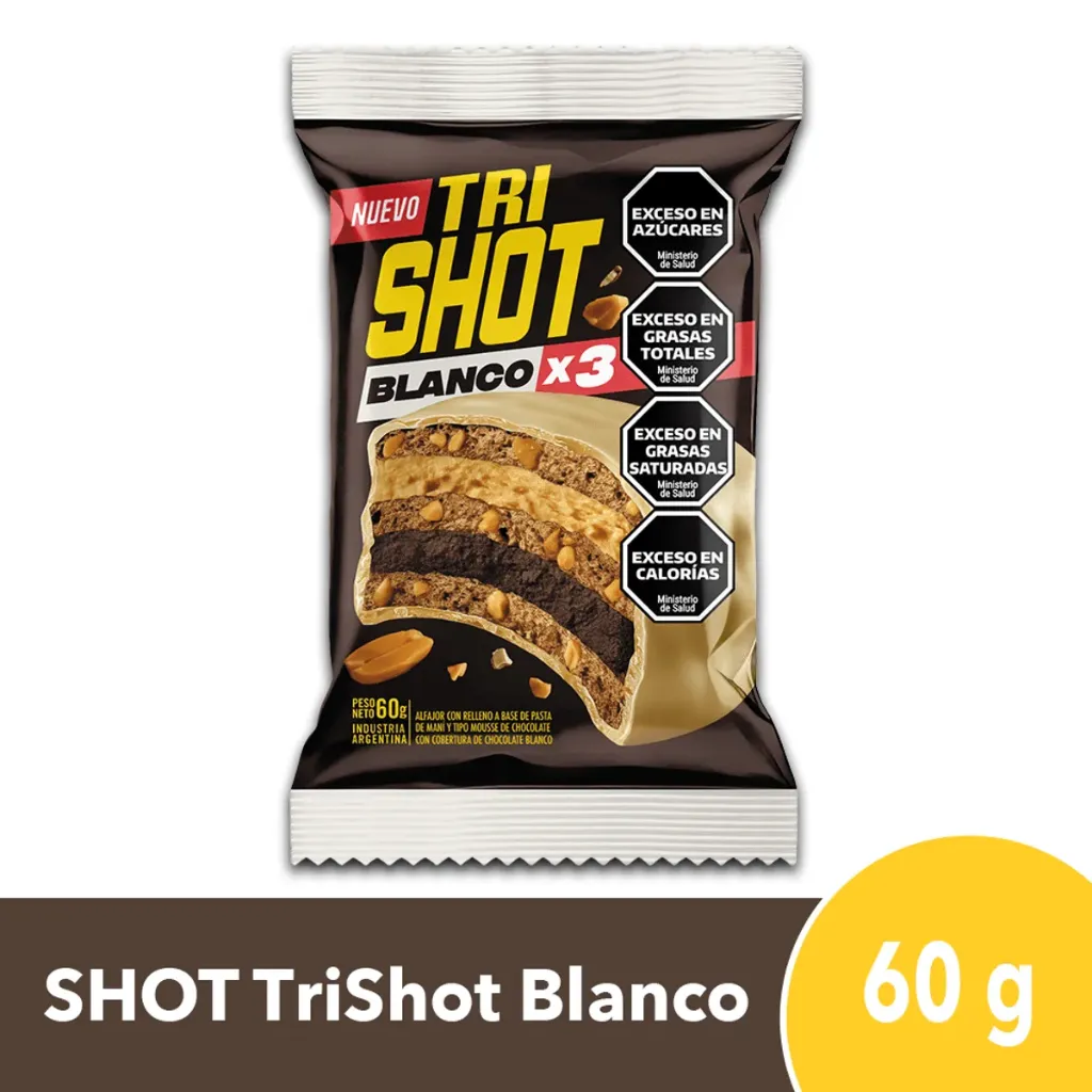 Alfajor Triple Shot Blanco x60g