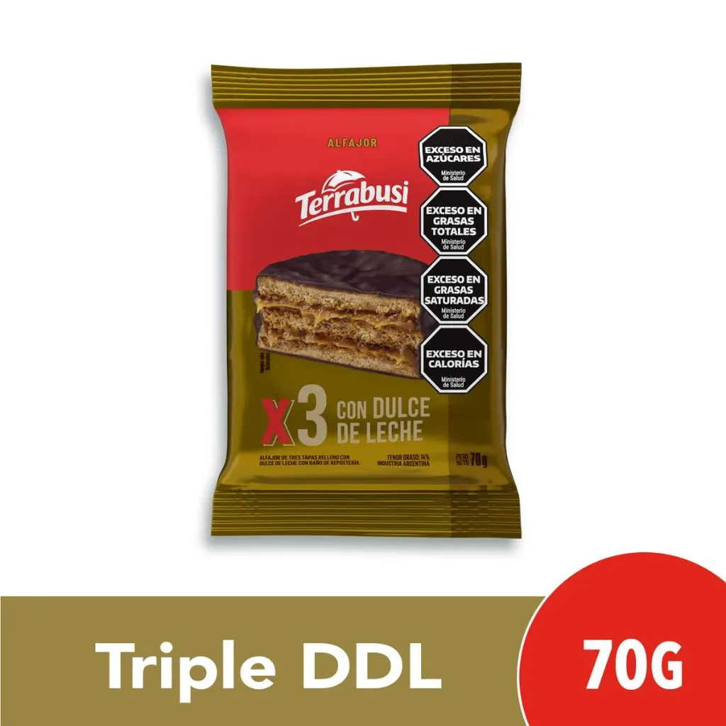 Alfajor Triple Terrabusi Dulce de Leche x70g