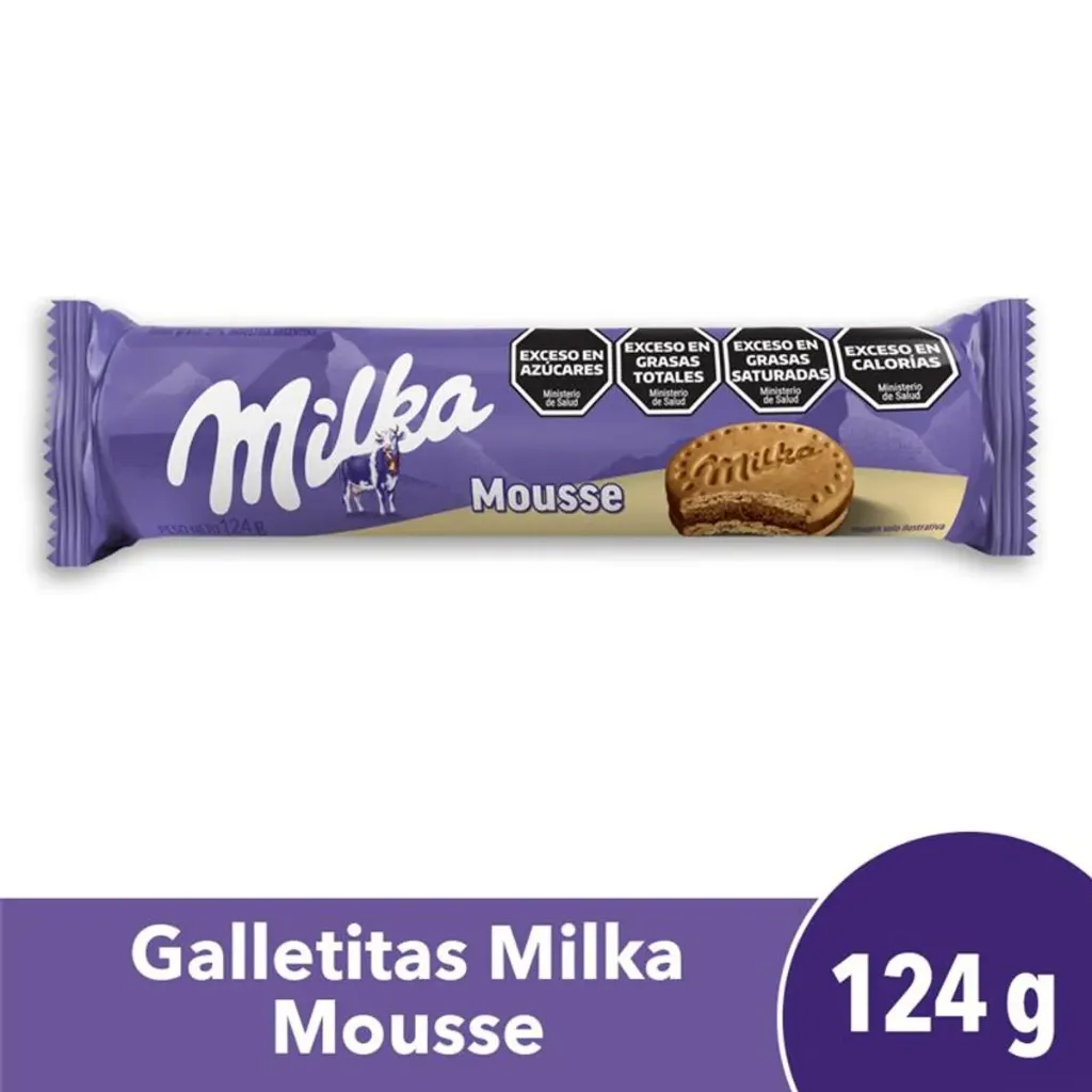 Galletitas Milka Mousse Vainilla x124g