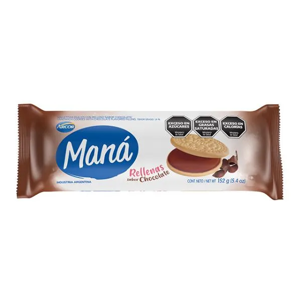 Maná Vainilla Rellena de Chocolate x152g