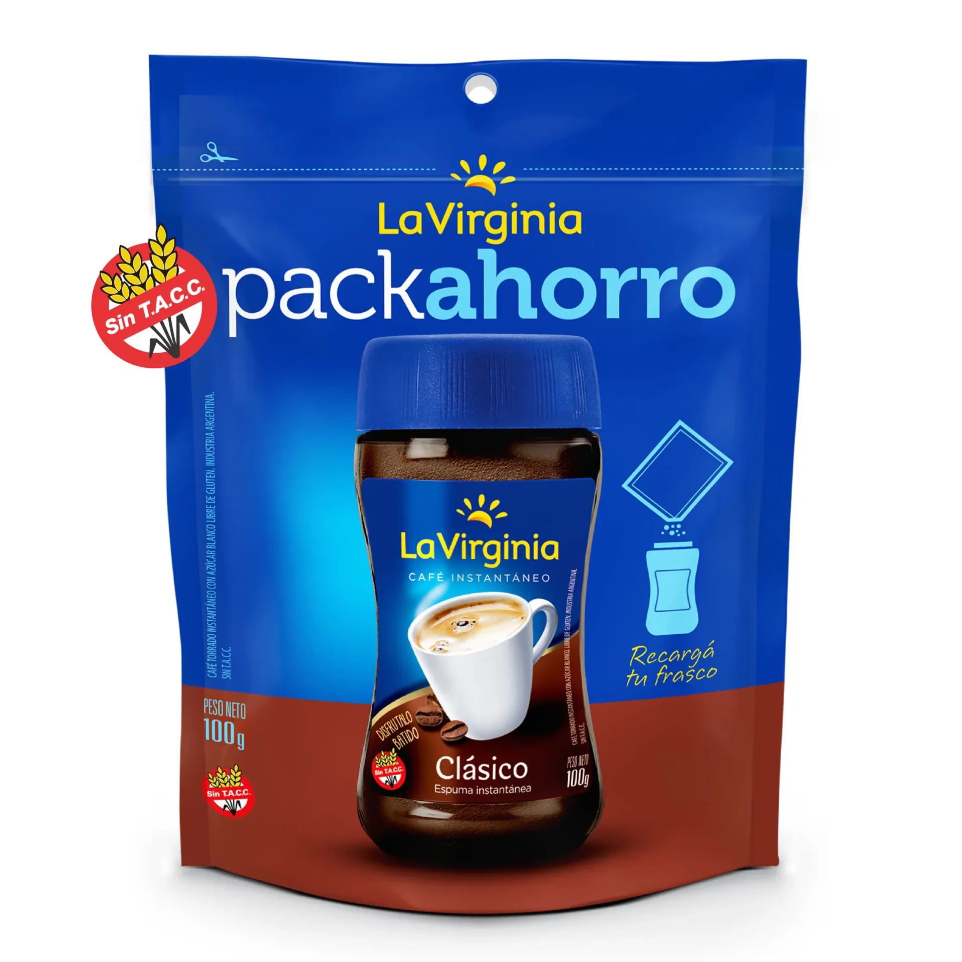 [100758] Café Instantáneo La Virginia Clásico D/P x100g