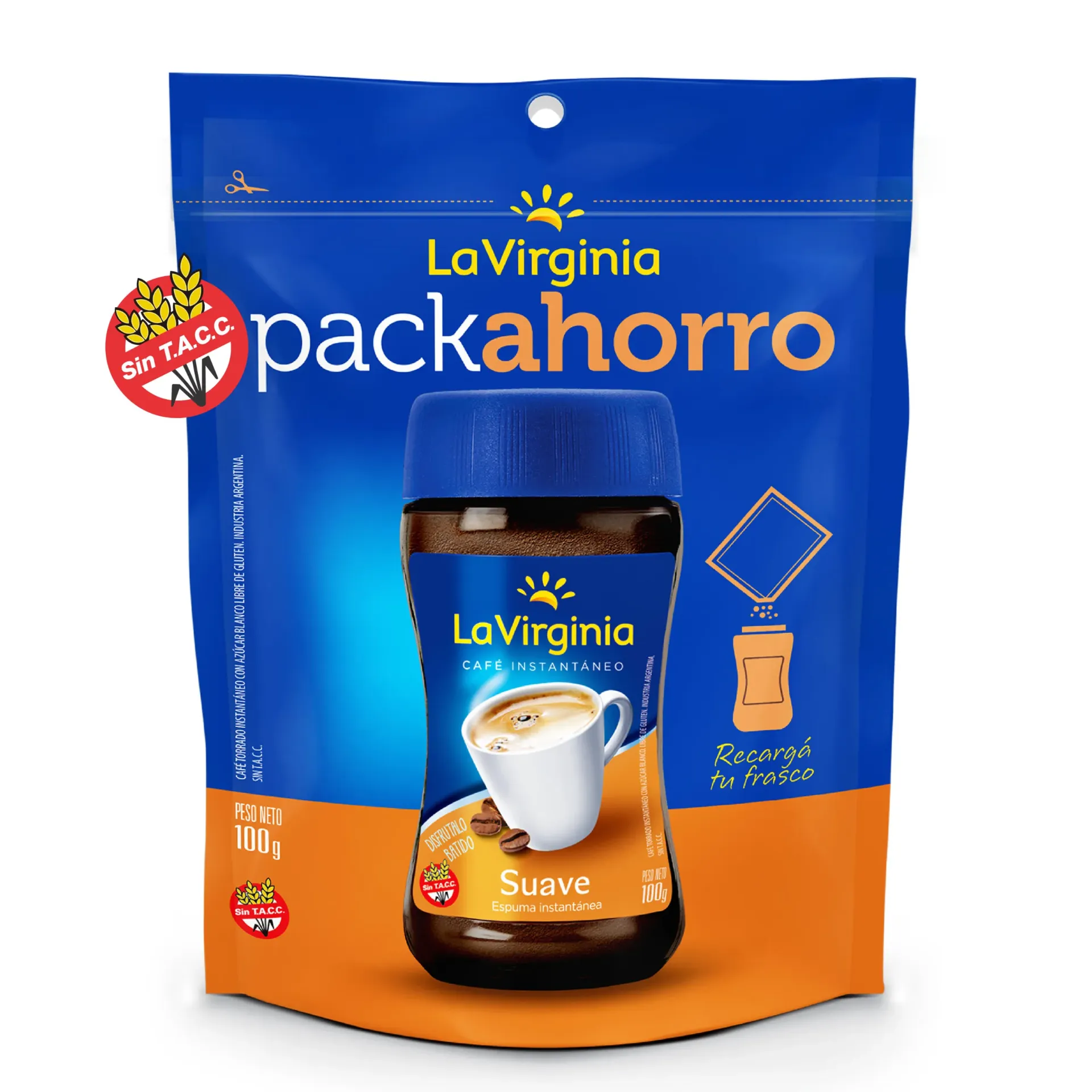 Café Instantáneo La Virginia Suave D/P x100g