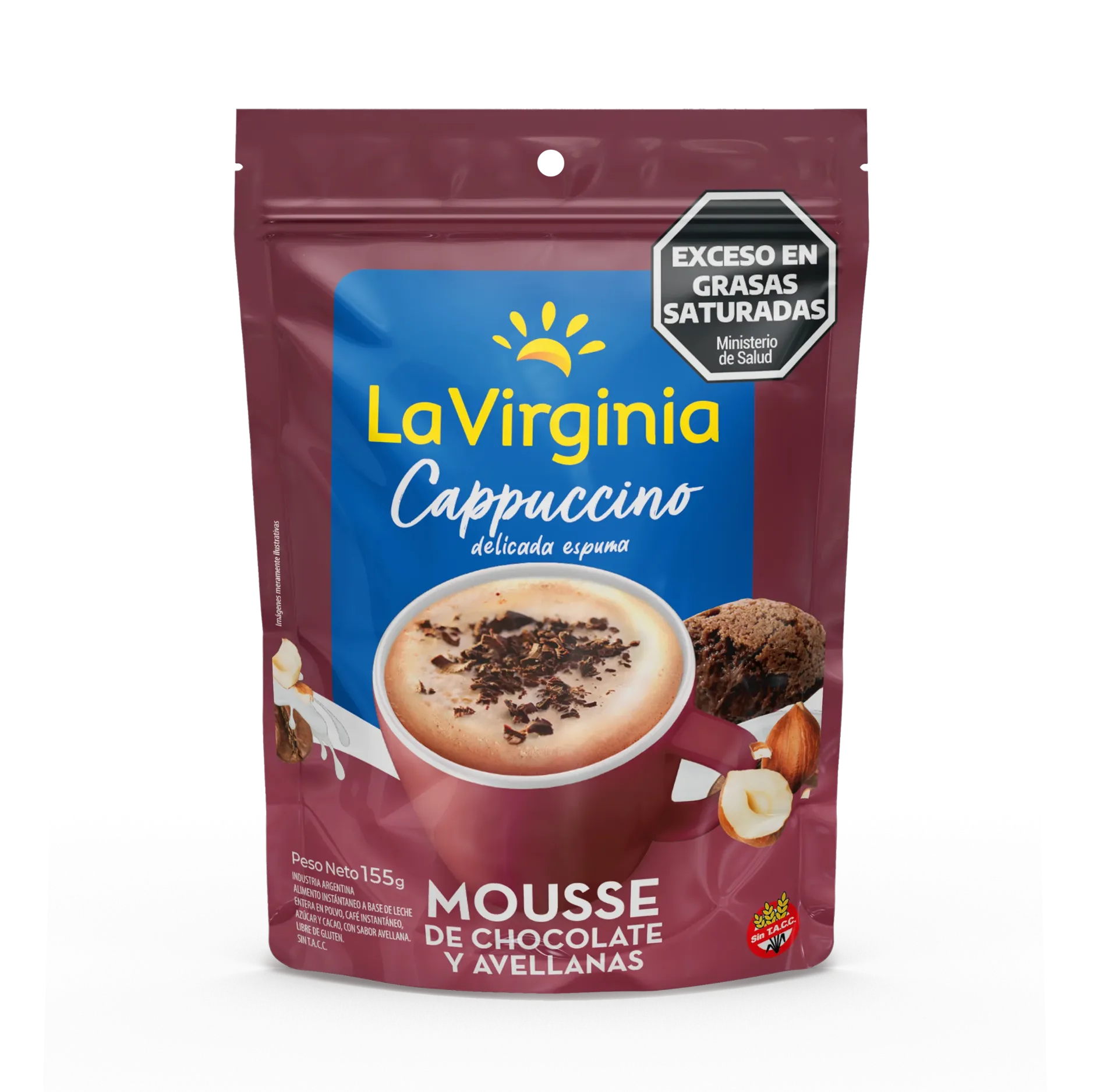 Cappuccino La Virginia Mousse Chocolate y Avellanas D/P x155g