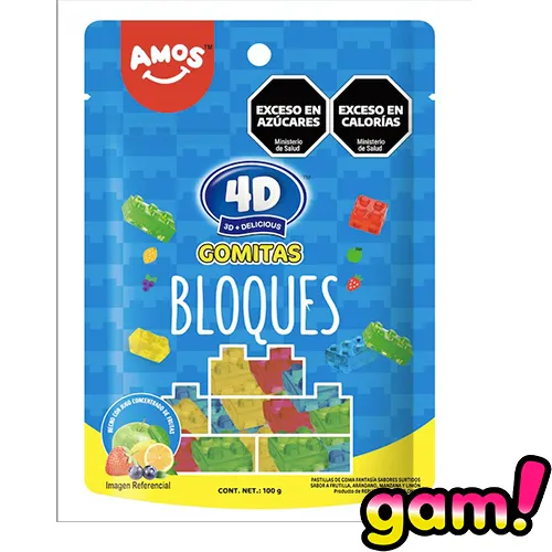 Gomita 4D Amos Bloques Interactivos x100g