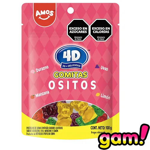 [100778] Gomita 4D Amos Ositos x100g
