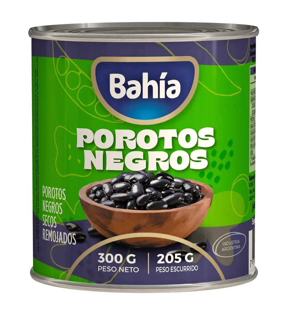 [100797] Porotos Negros Secos Remojados Bahía x300g