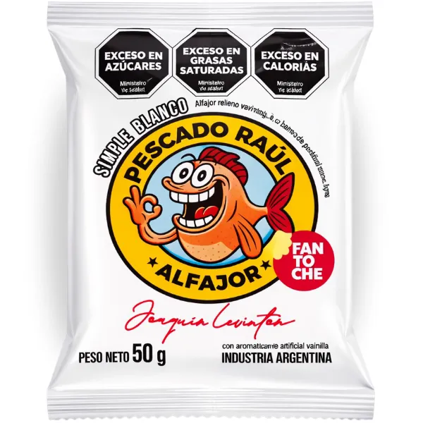 Alfajor Fantoche Blanco Pescado Raúl x50g (x18)