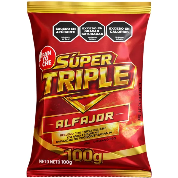 [100804] Alfajor Fantoche Super Triple x100g