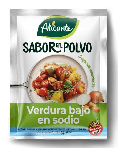[100816] Sabor en Polvo Alicante Verdura Bajo en Sodio sin Tacc x7,5g