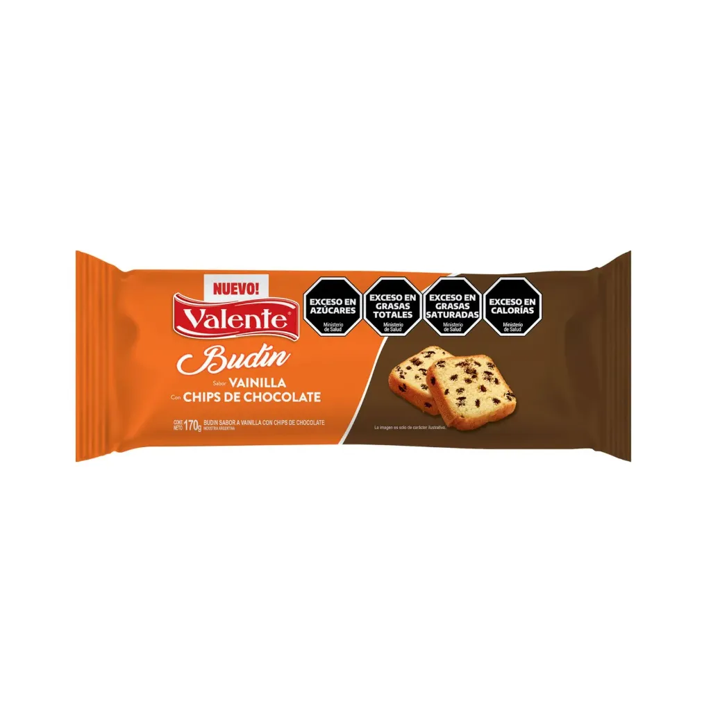 Budín con Chips de Chocolate Valente x170g (x15)