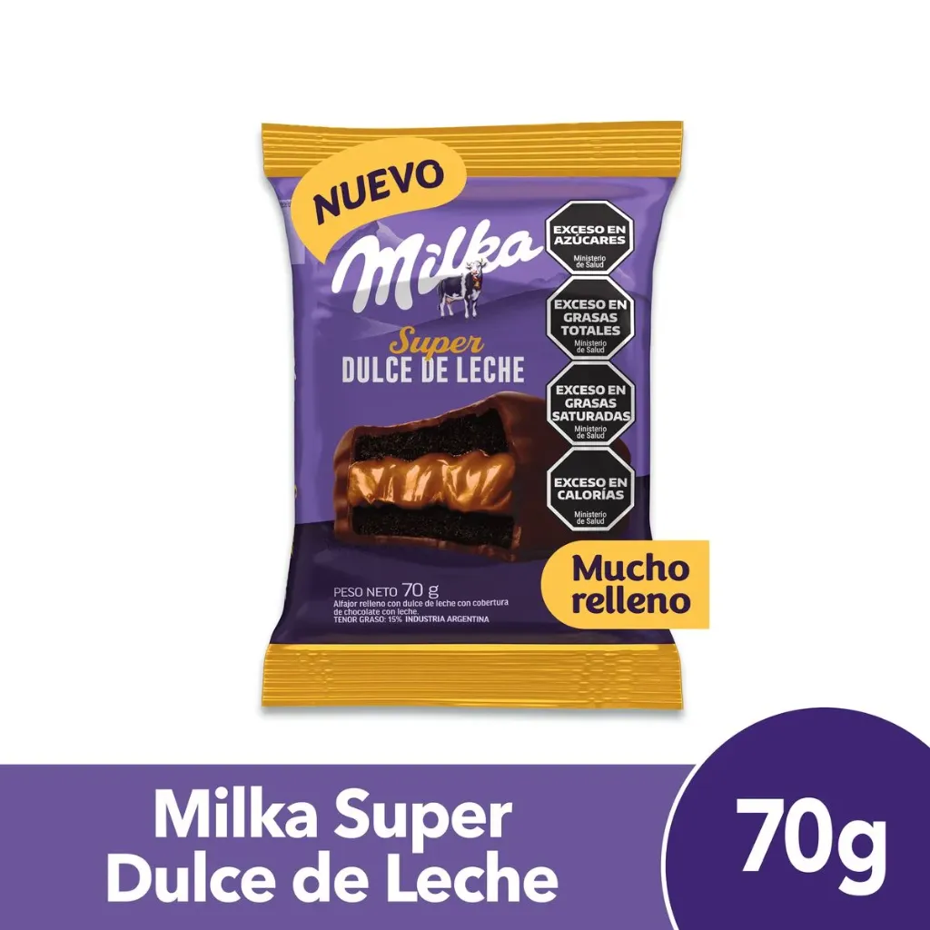 Alfajor Milka Negro Extra Dulce de Leche x70g