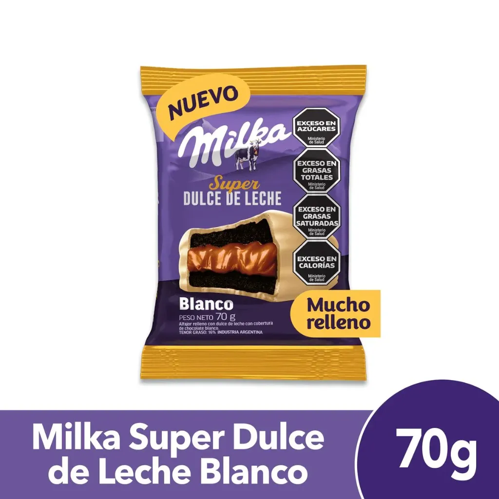 Alfajor Milka Blanco Extra Dulce de Leche x70g