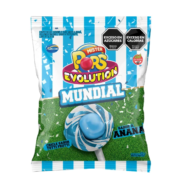 Chupetín Mr. Pops Evolution Mundial 24x18g