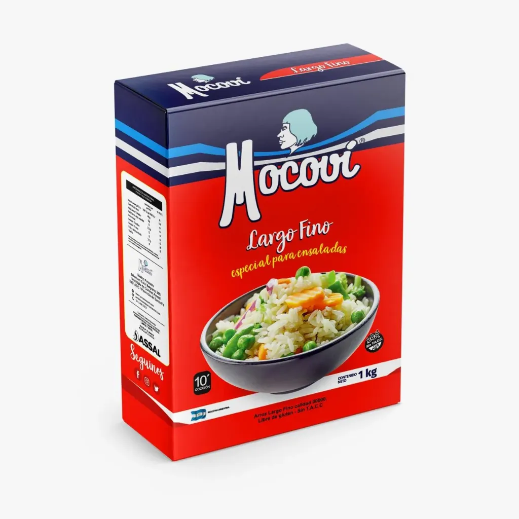 Arroz Mocoví Largo Fino 00000 Estuches x1kg (x10)