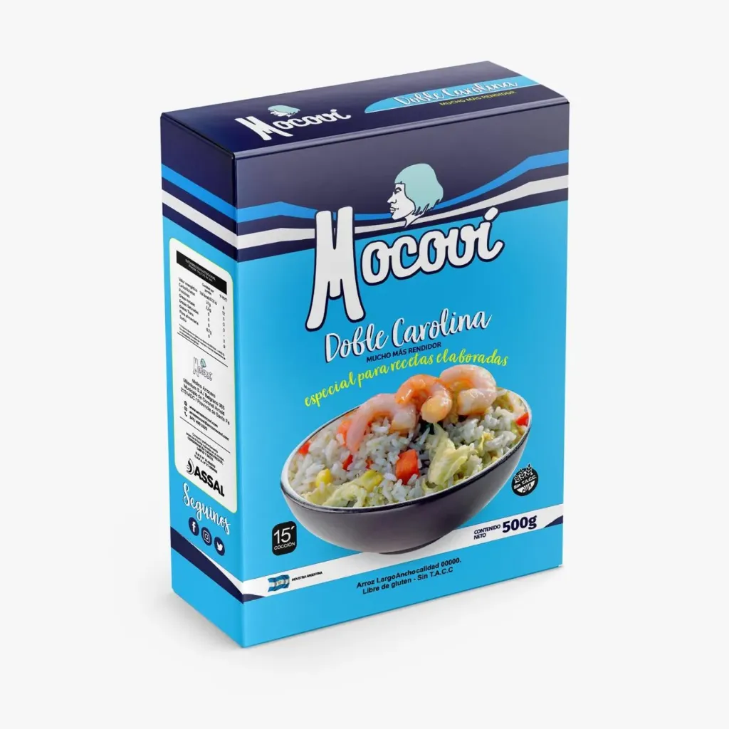 Arroz Mocoví Doble Carolina 00000 Estuche x500g (x20)