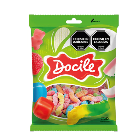 Goma Docile Culebritas Ácidas x250g