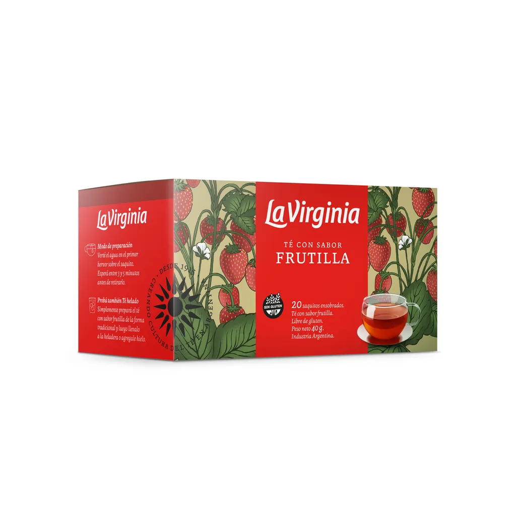 Té Saborizado Frutilla La Virginia x20u (x6)
